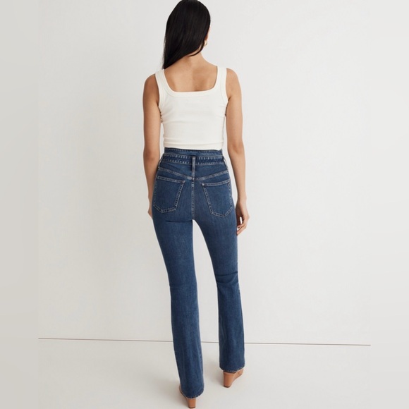 Madewell Skinny Flare Jeans in Wainscot Wash: Pintuck Edition sz 29 - Picture 2 of 13